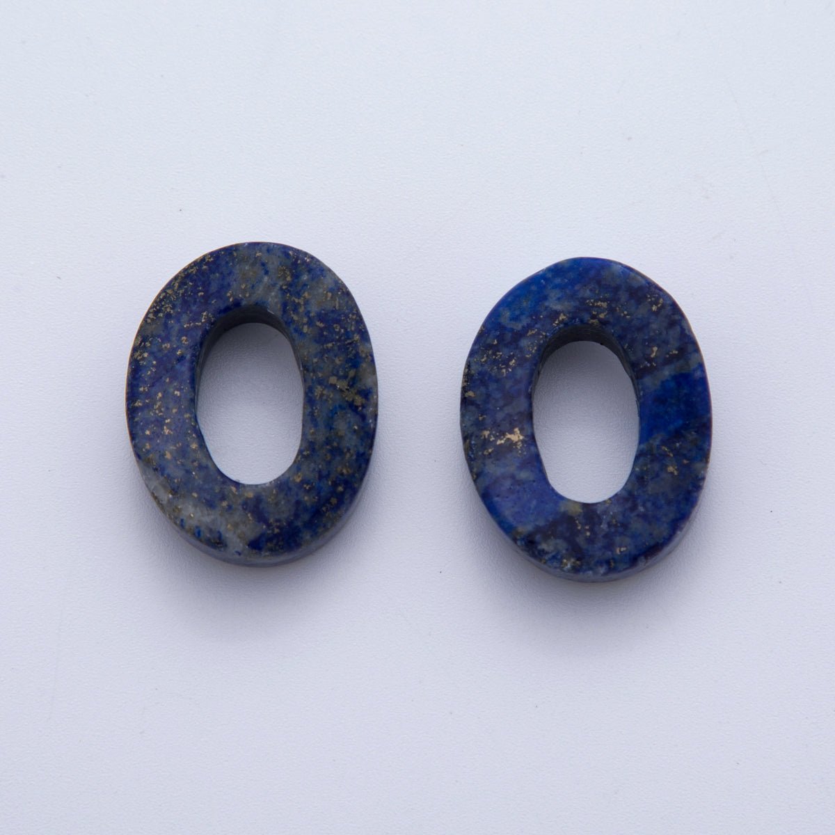 30mm Natural Gemstone Oval Oblong Link Finding | Z1211 - Z1219