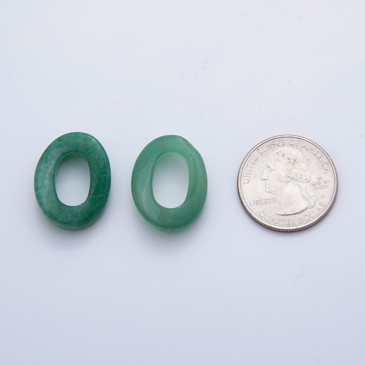 30mm Natural Gemstone Oval Oblong Link Finding | Z1211 - Z1219