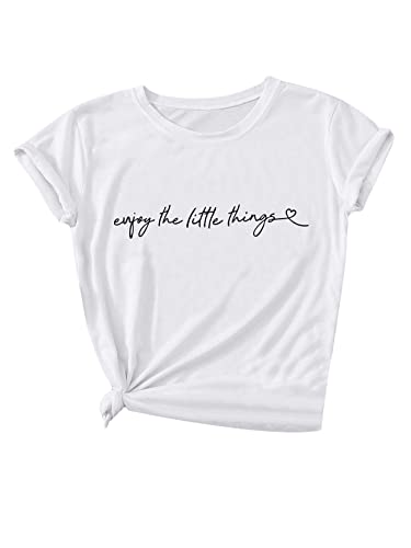 Heart Shirt - SOLY HUX Womens Letter Print Graphic Tees Short Sleeve Tops Casual Summer T Shirt