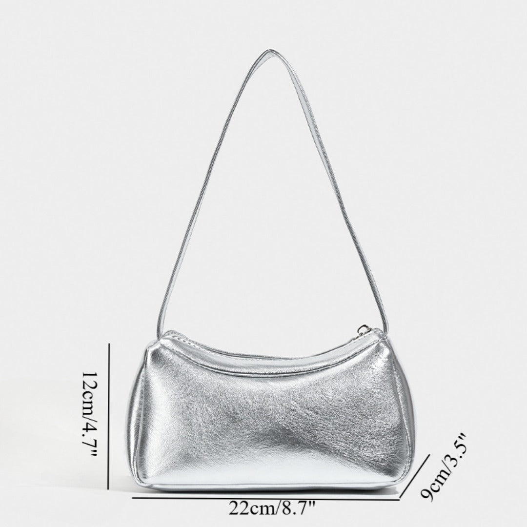 Silver small shoulder bag Design shoulder Bag, Bag Women&