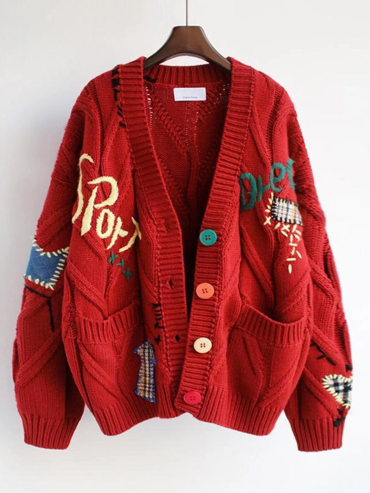 Cable Knit Button Up Cardigan