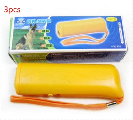 3-in-1 Anti Barking Dog Training Device Ultrasonic Dog Training Repeller LED Flashlight