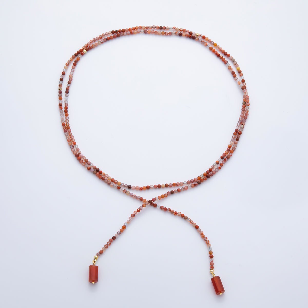 3.4mm Black, Green, Blue Dyed Agate Rondelle Bead Strands Wrap Necklace | WA-1229
