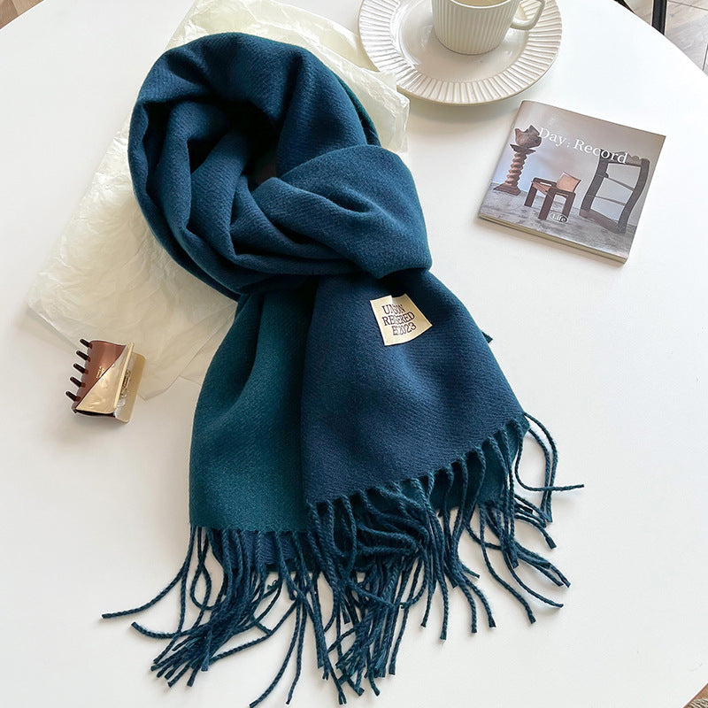 Double-sided Artificial Cashmere Scarf Women&