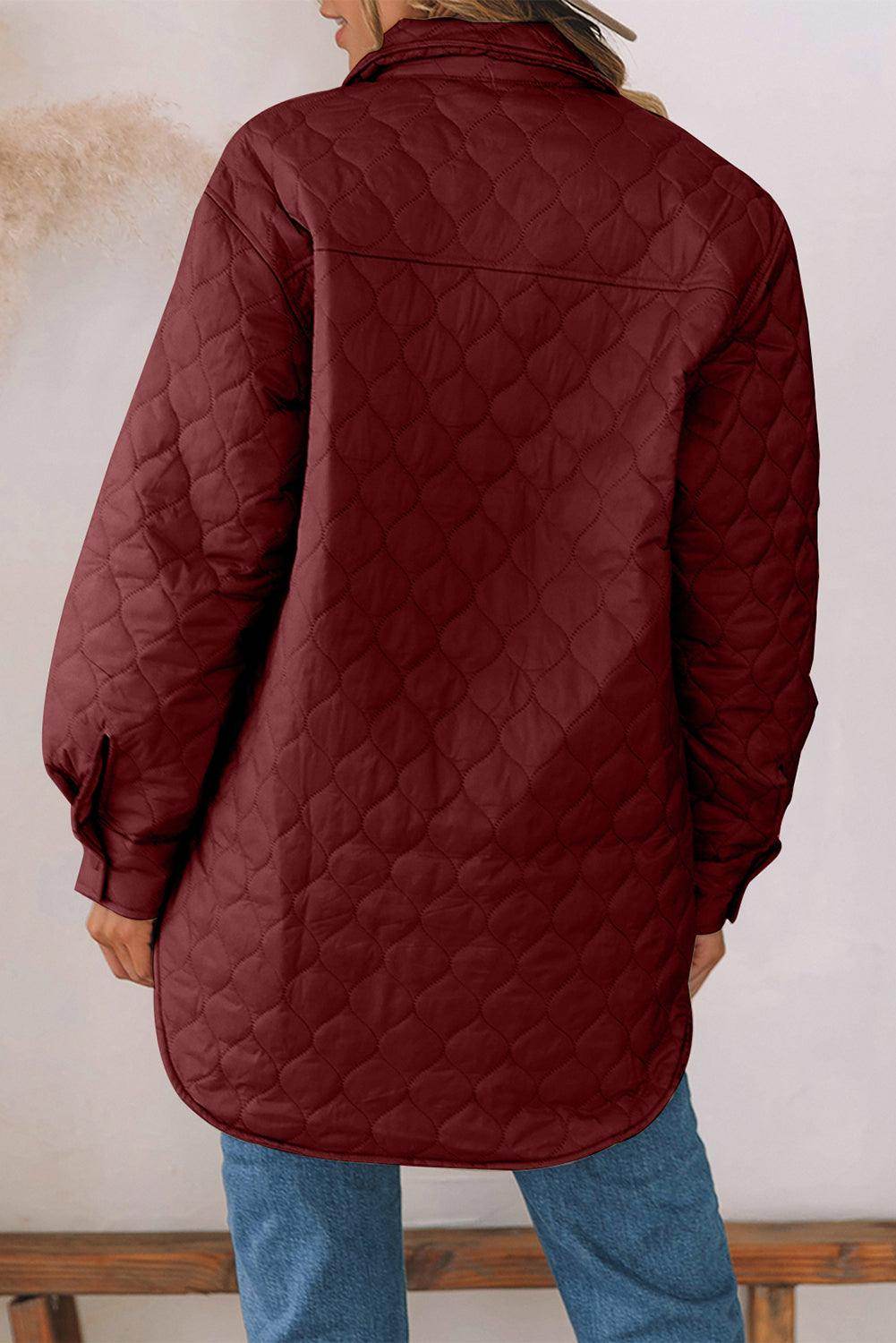 Snap Down Collared Winter Coat for Stylish Warmth
