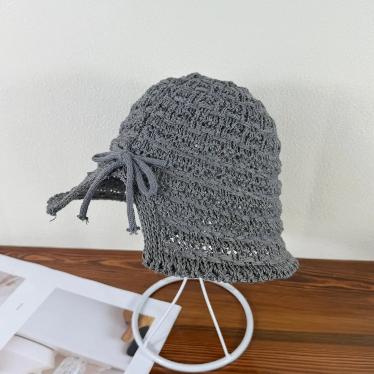 Crochet Bucket Hat with Drawstring