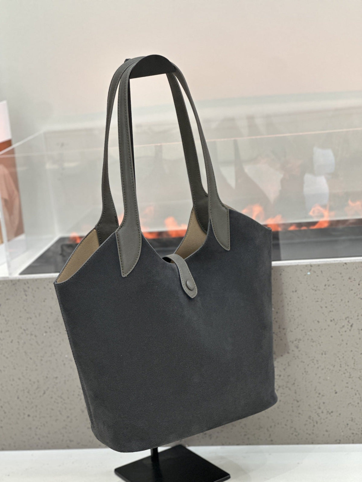 Minimalist High-end Style Basket Bag, New Autumn And Winter Genuine Leather Women&