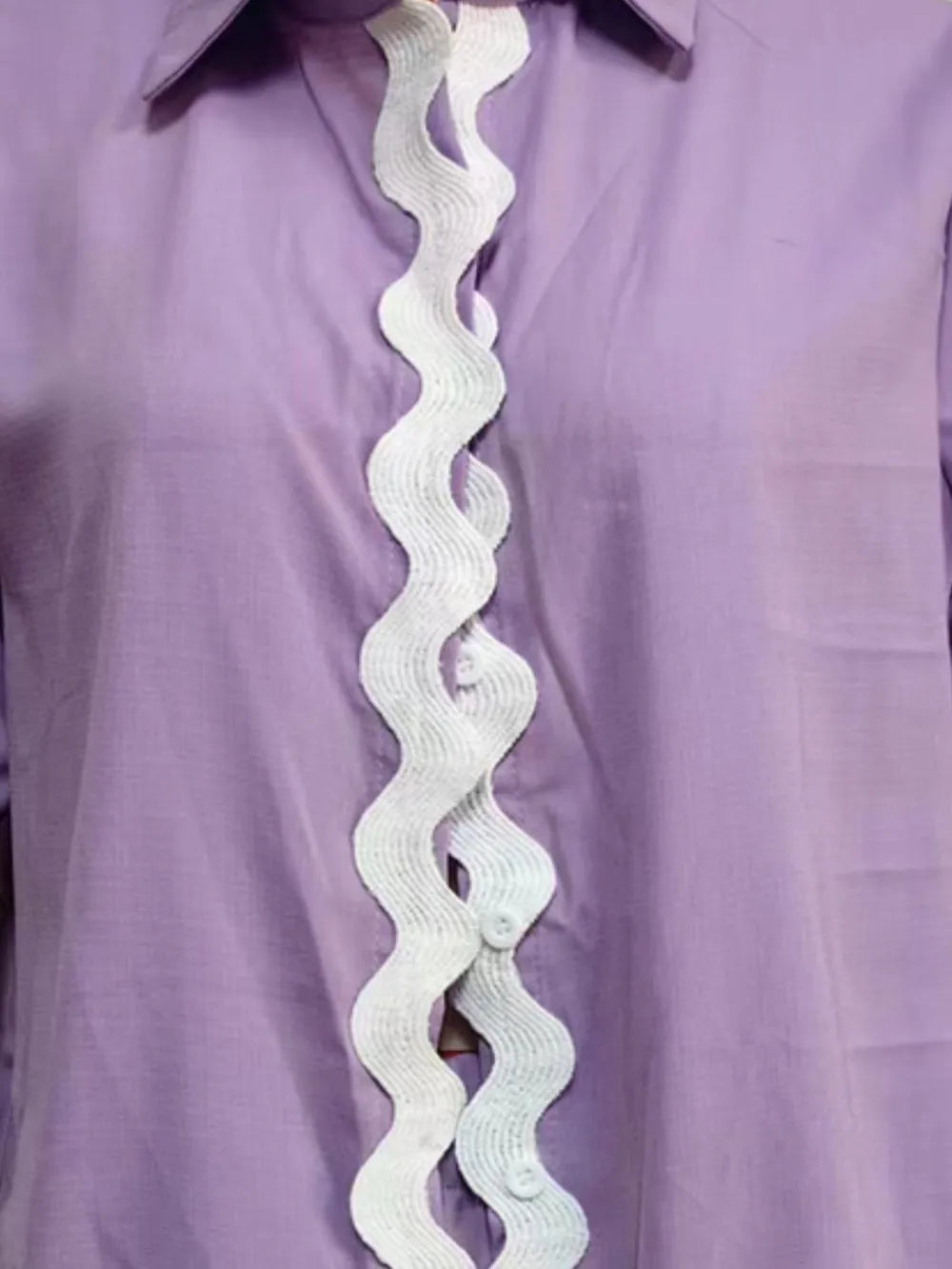 Contrast Trim Collared Neck Top and Shorts Set High Endd