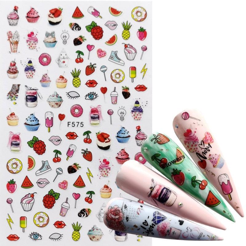 3D Nail Slider Black Russia Letter Sticker Decals Flamingo Design Adhesive Manicure Tips Nail Art Decorations Accessories Sliders Manicure Decoration 3D Nail Supplies Holographic Decals Transfer Sliders Nail Design Manicures Nail Self-Adhesive Sticker