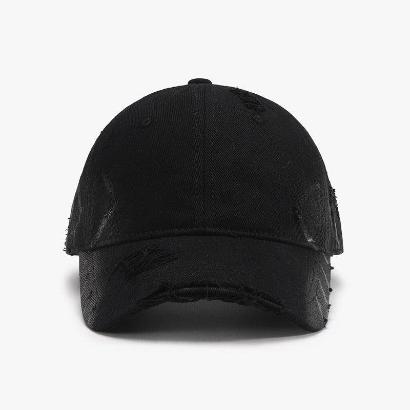 Distressed Adjustable Cotton Hat for Casual Stylish Wear