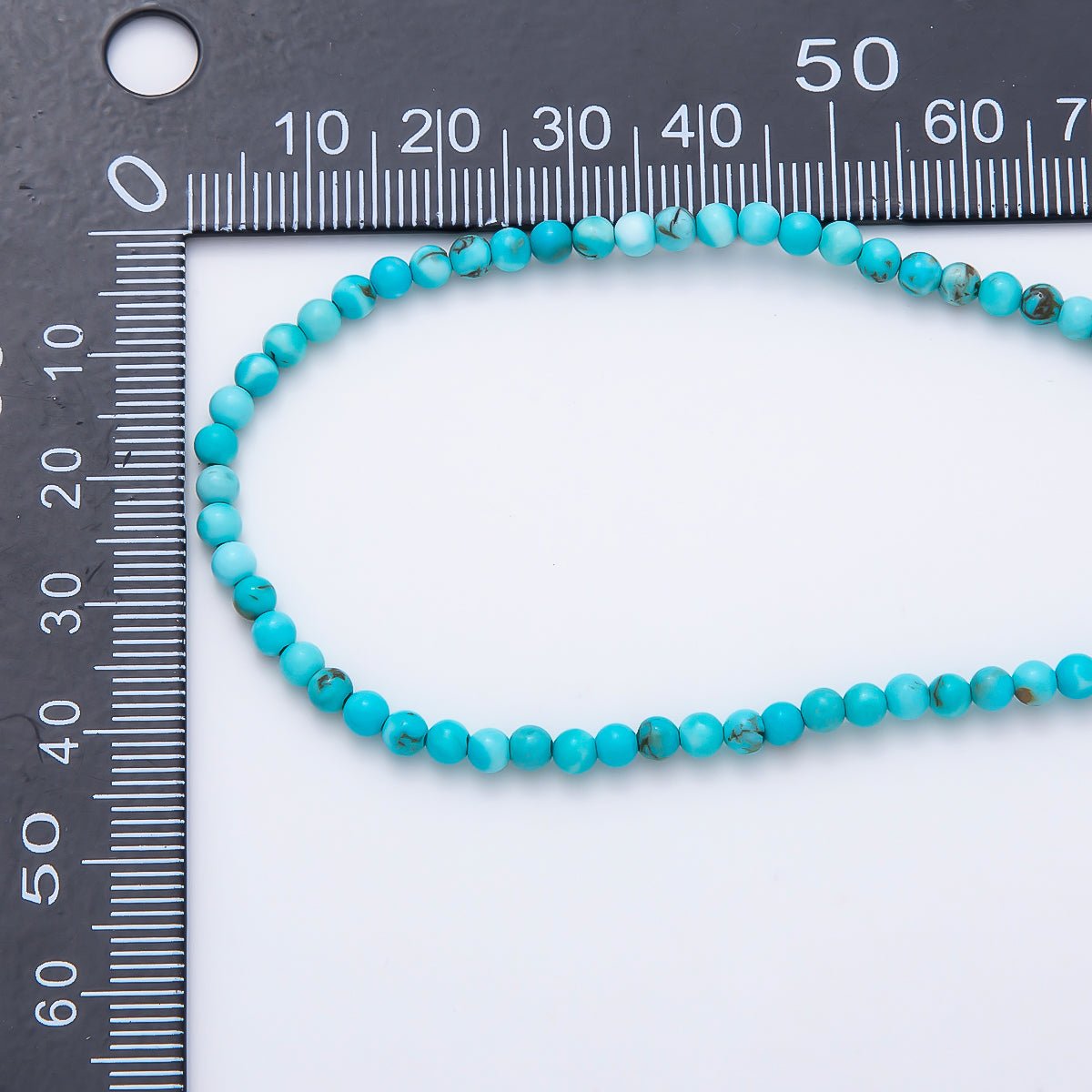 3mm Turquoise Teal Round Gemstone Bead Strand Finding | WA-00268