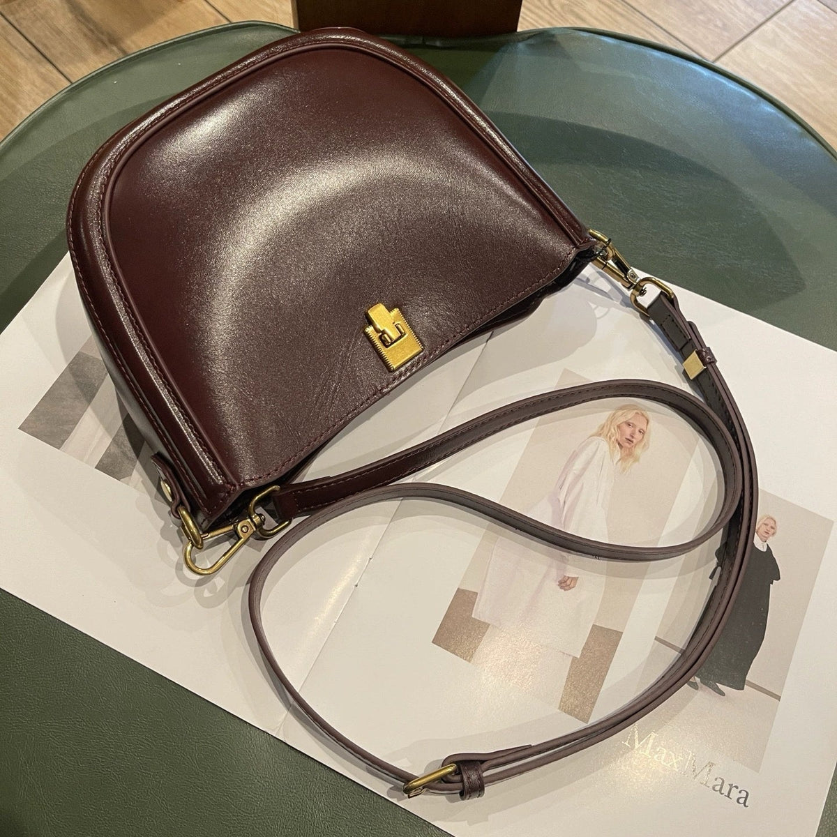 New Genuine Leather Saddle Bag, Versatile Commuter Women&