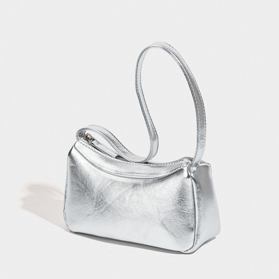 Silver small shoulder bag Design shoulder Bag, Bag Women&