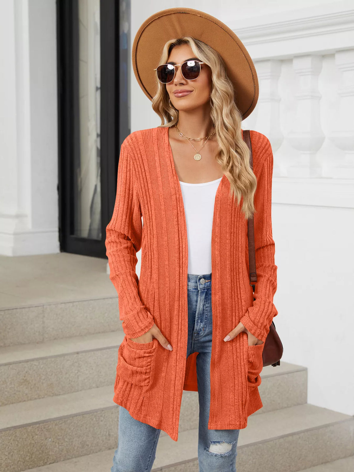 Open Front Long Cardigan