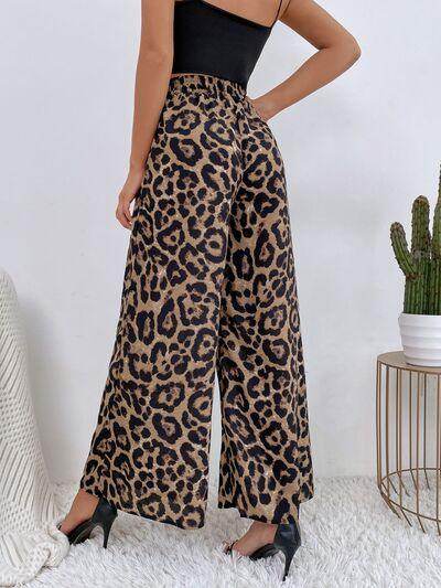 Printed Elastic Waist Wide Leg Pants for Women Fashion