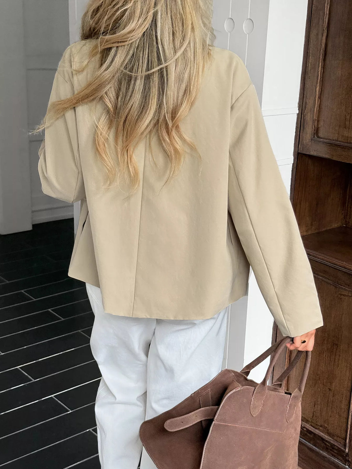 Double-Breasted Long Sleeve Jacket
