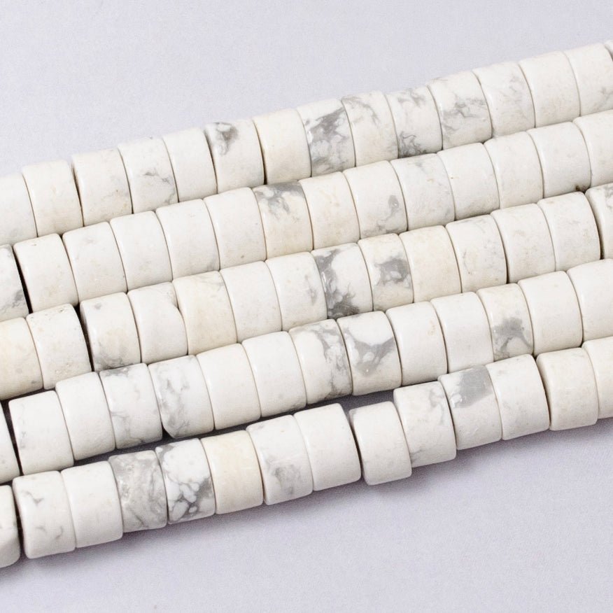 4.4mm Rondelle Natural Gemstone Heishi Bead Strand Findings | WA-2685 ~ WA-2713