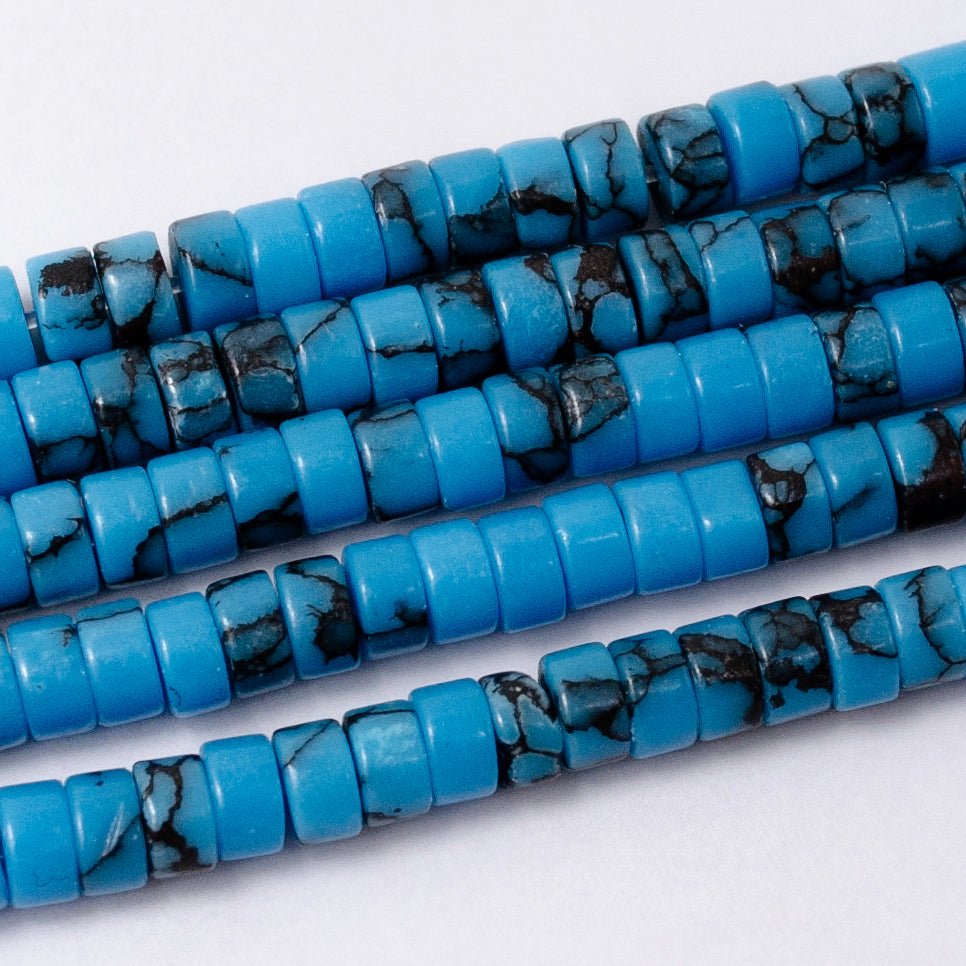 4.4mm Rondelle Natural Gemstone Heishi Bead Strand Findings | WA-2685 ~ WA-2713