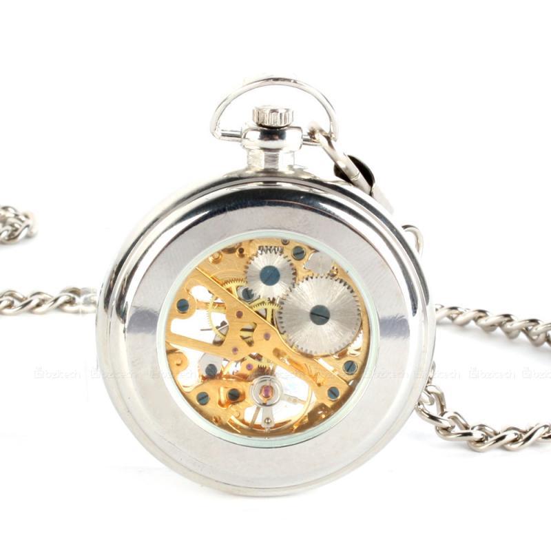Carved mechanical pocket watch
