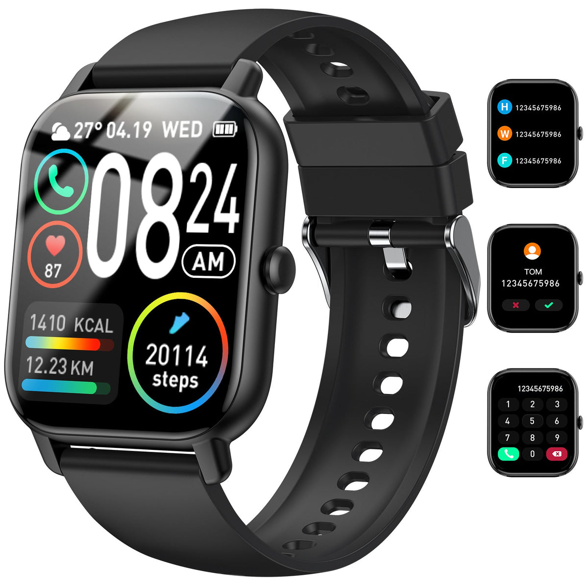 Smart Watch Bluetooth Calling Heart Rate Blood Pressure Sleep