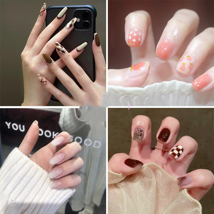 Nail Art Finished Fake Nail Scrub Nail Patch Wearable
