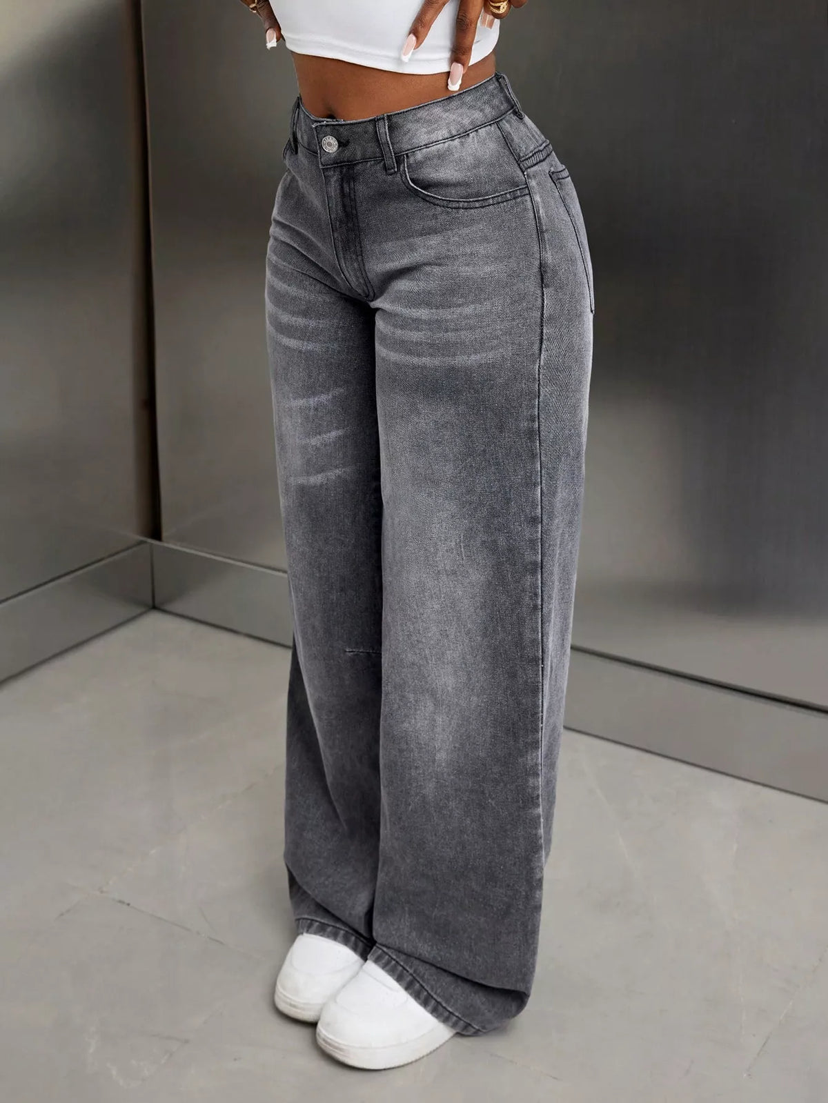 High Waist Wide Leg Jeans