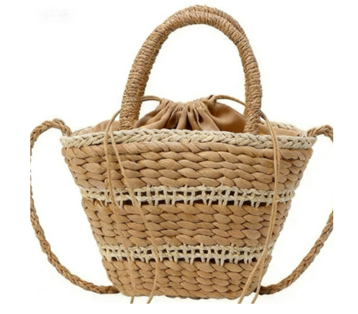 Handwoven Straw Shoulder Bag – Women&