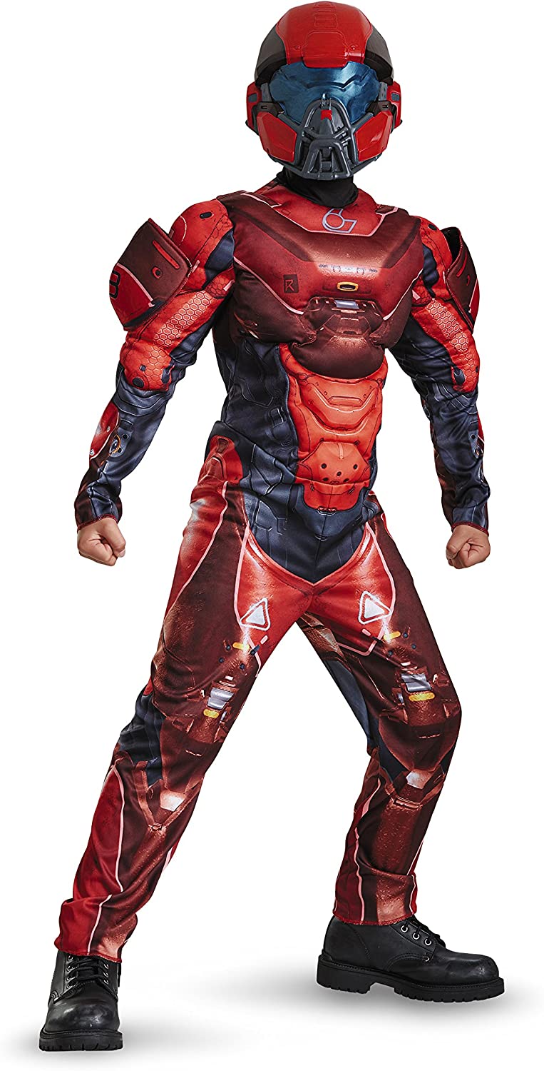 Halo Red Spartan Muscle Child Costume Medium 7-8