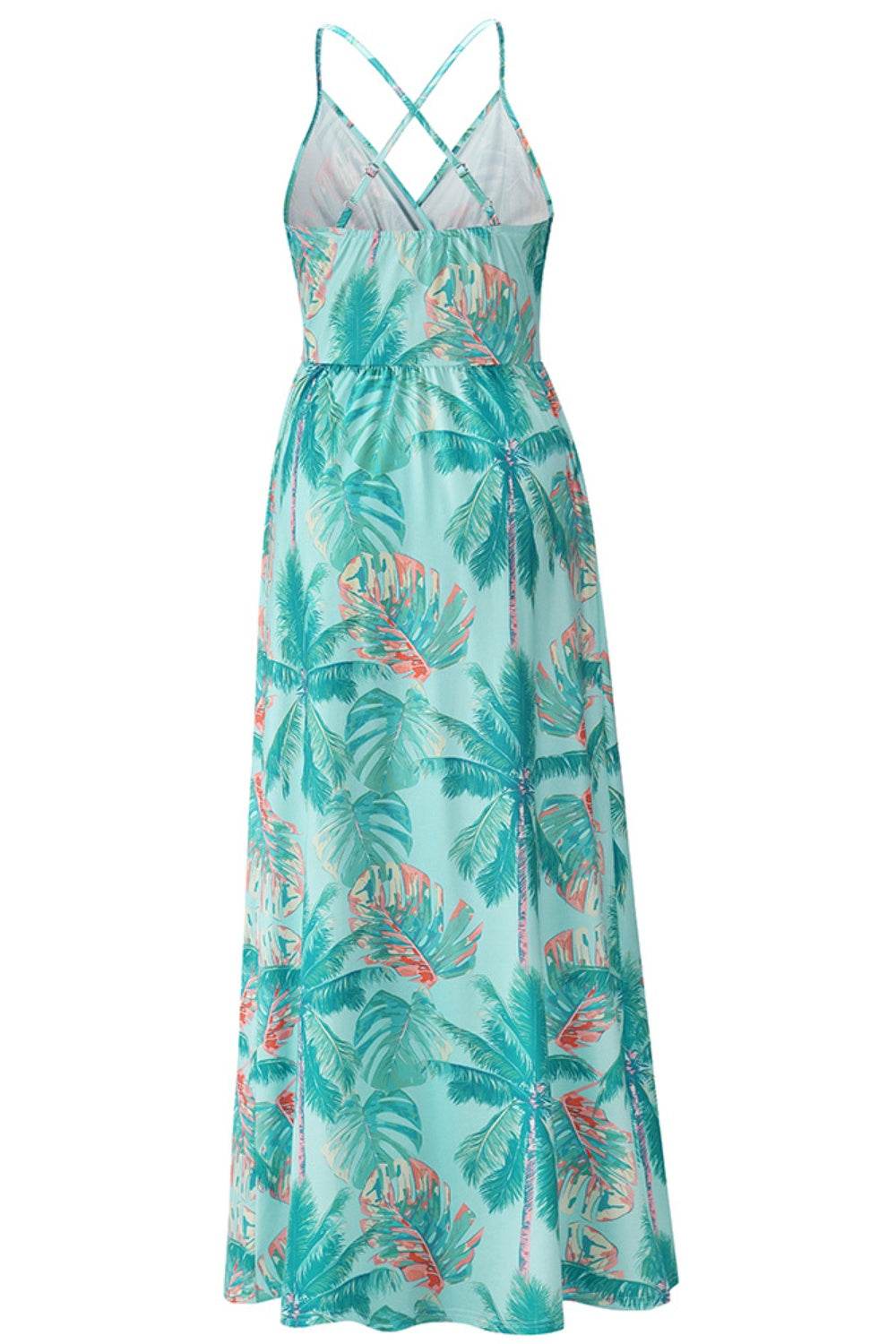Crisscross Printed Surplice Cami Dress For Women