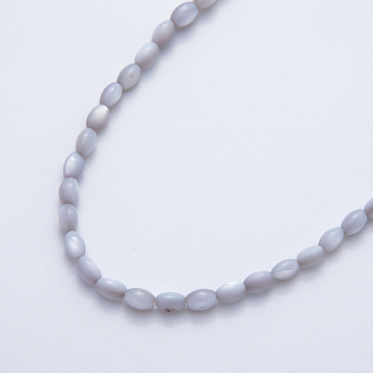 4mm x 3mm Blue, Purple Shell Pearl Oval Gemstone Strand | WA-03495 WA-03496