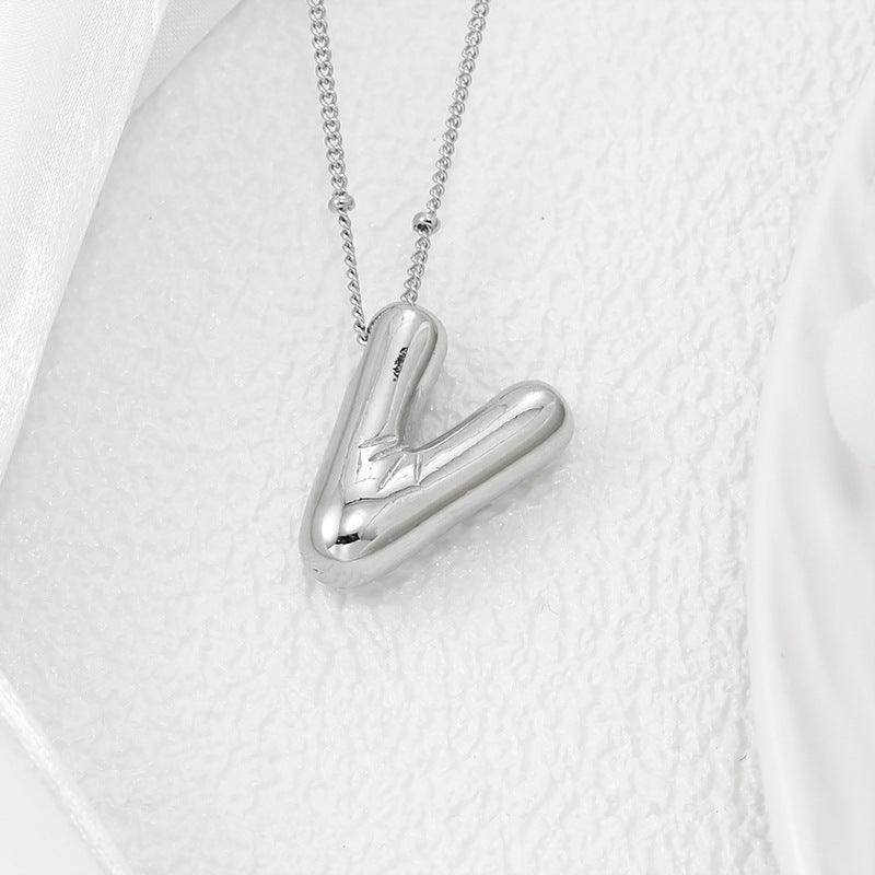 Copper Bubble Letter Pendant Necklace for Stylish Personalization