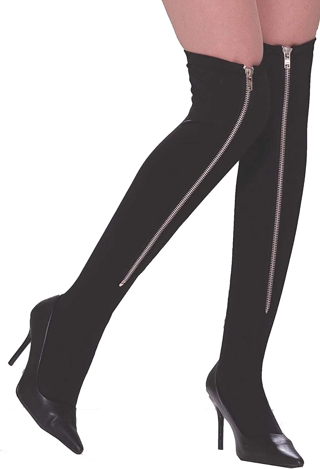 Zipper Thigh Highs