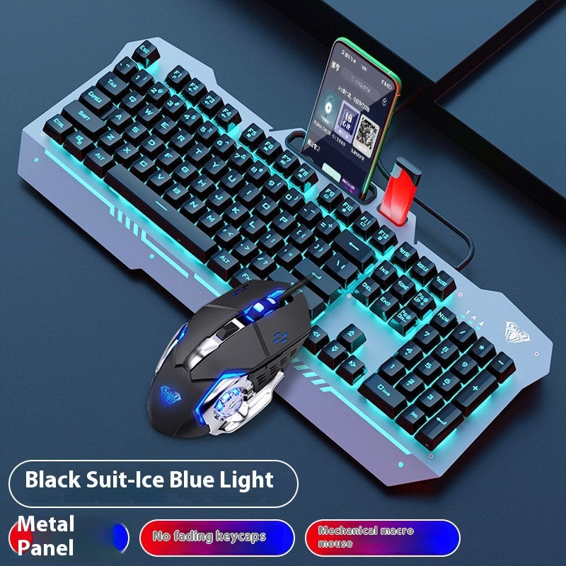 Mechanical Feeling Wired Key Mouse Headset Bundle