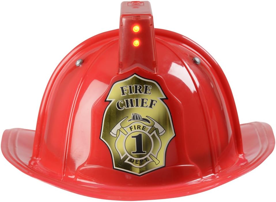 Red Firefighter Helmet with Lights and Sounds Child