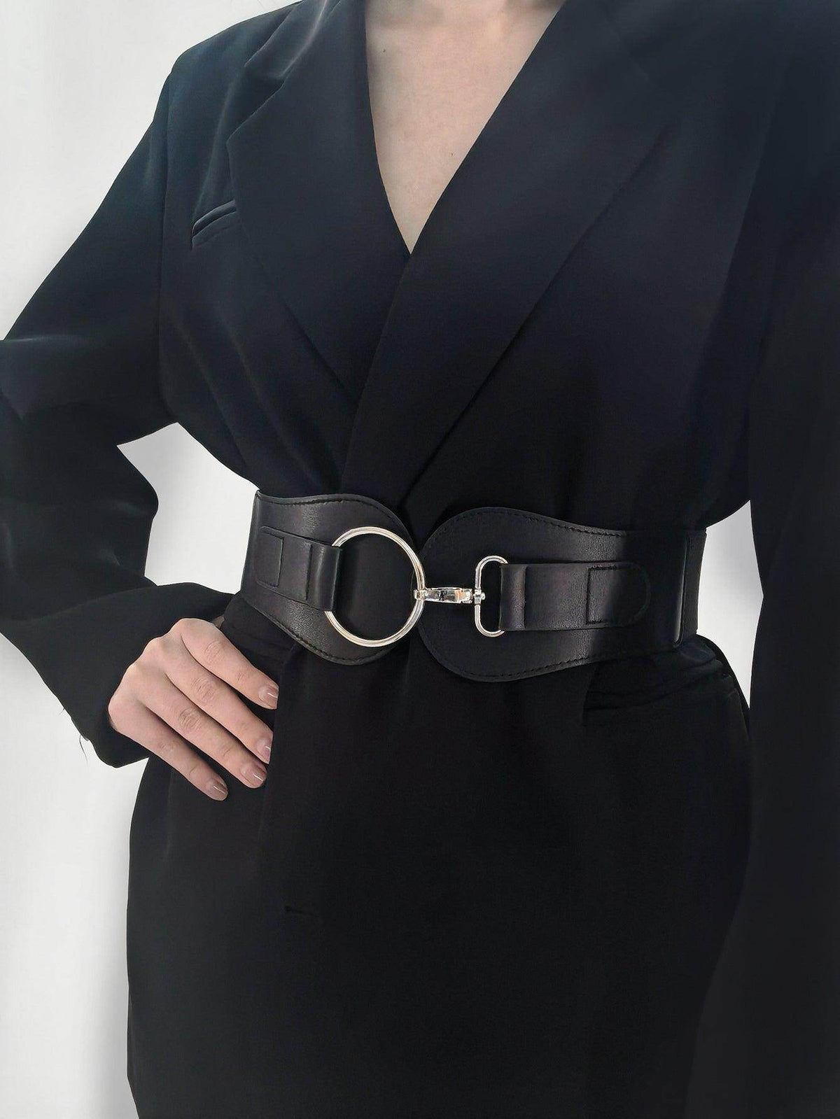 PU Elastic Wide Belt for Comfortable Fashion Fit