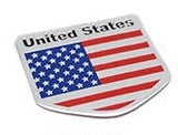 Alloy National Flag Car Decoration Metal Car Sticker