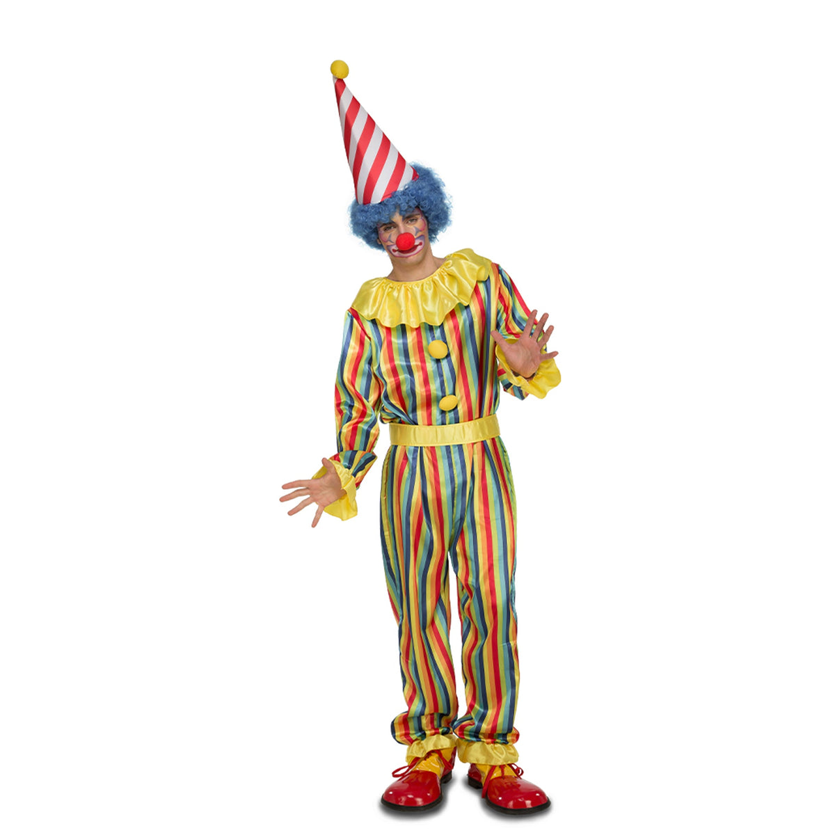Prank Clown Polka Dot Jumpsuit Adult Costume Medium/Large