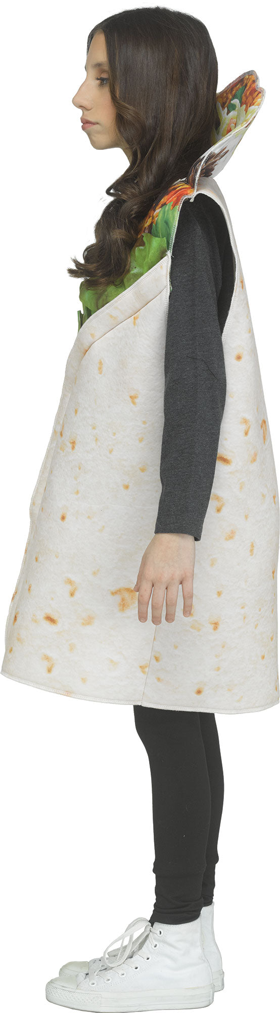 Festive Screen Print Burrito Child Mexican Food Costume