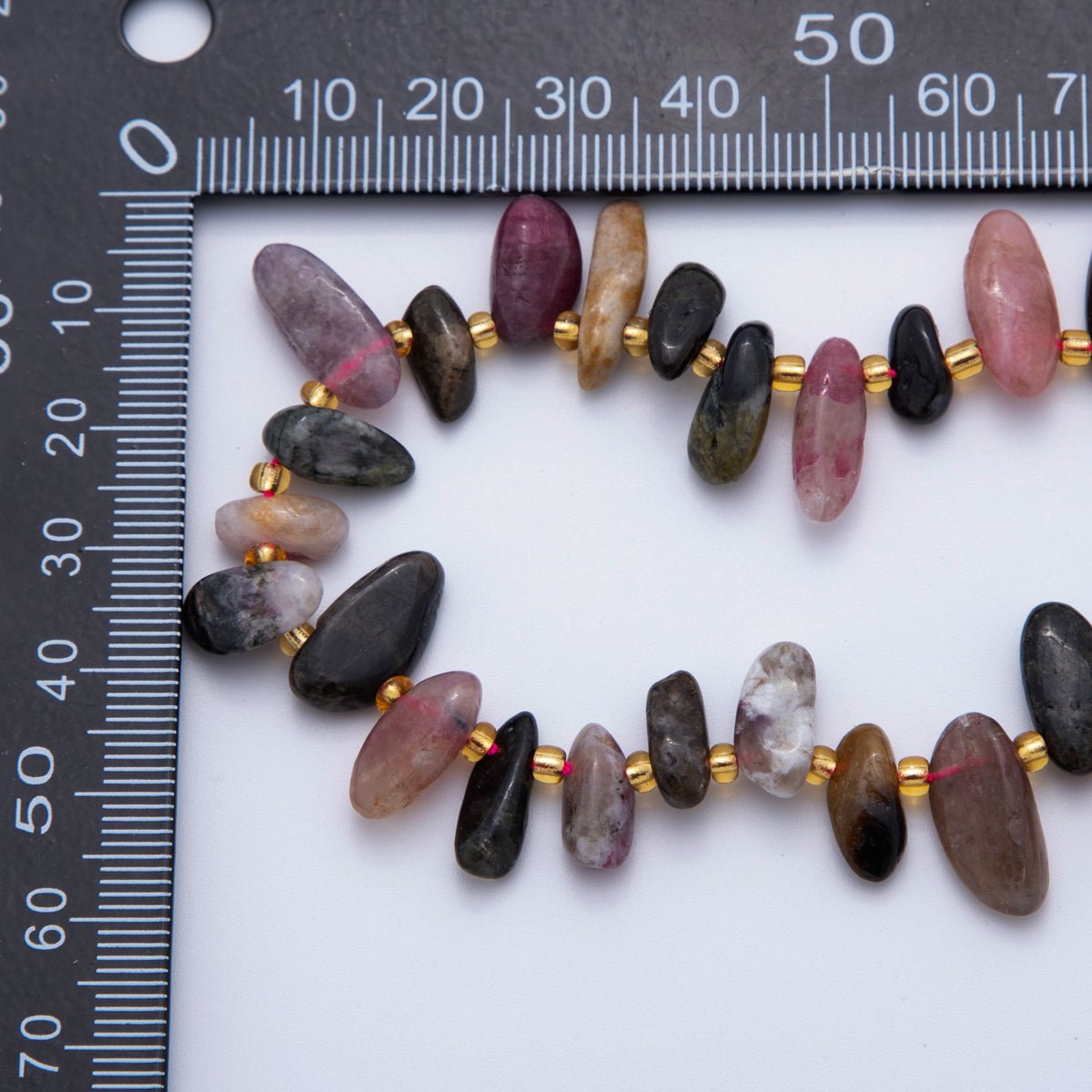 5.5mm Geometric Pebble Natural Gemstone Bead Strand Finding | WA-1971