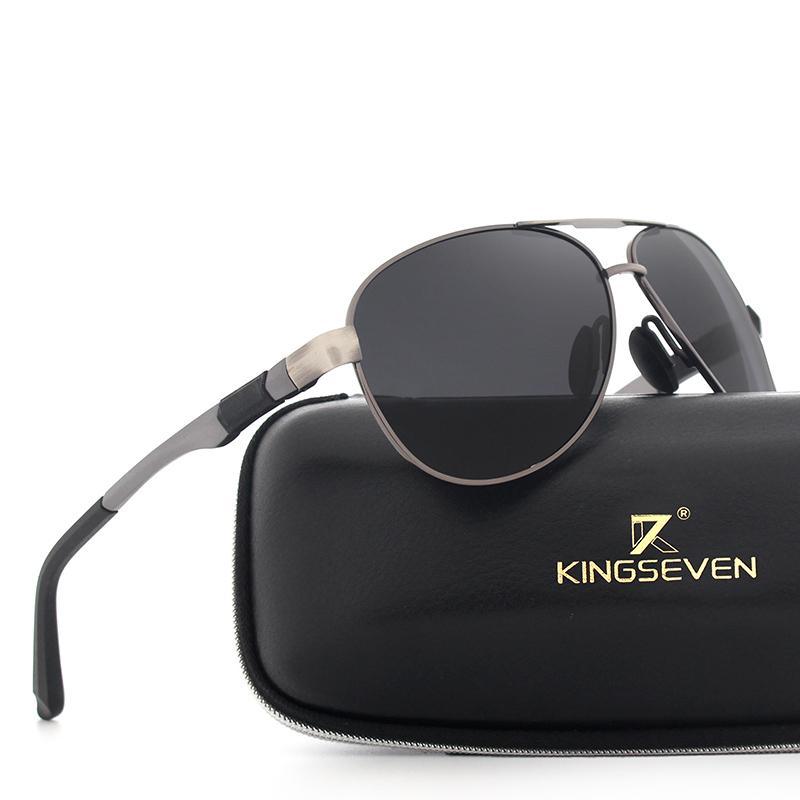 Men 100% Polarized Aluminum Alloy Frame Sunglasses In Elegant Retro Classic Men&