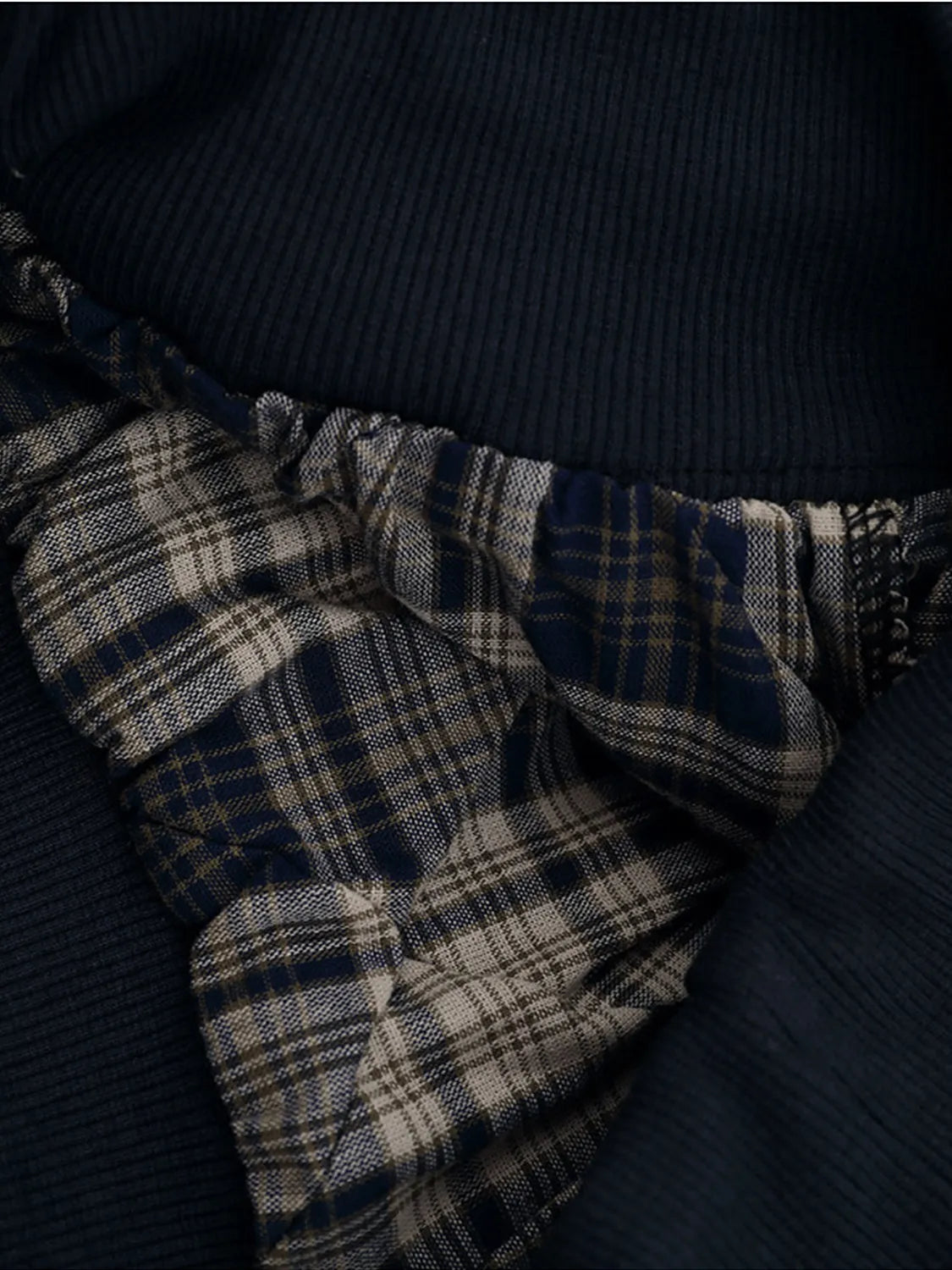 Drawstring Plaid Skort
