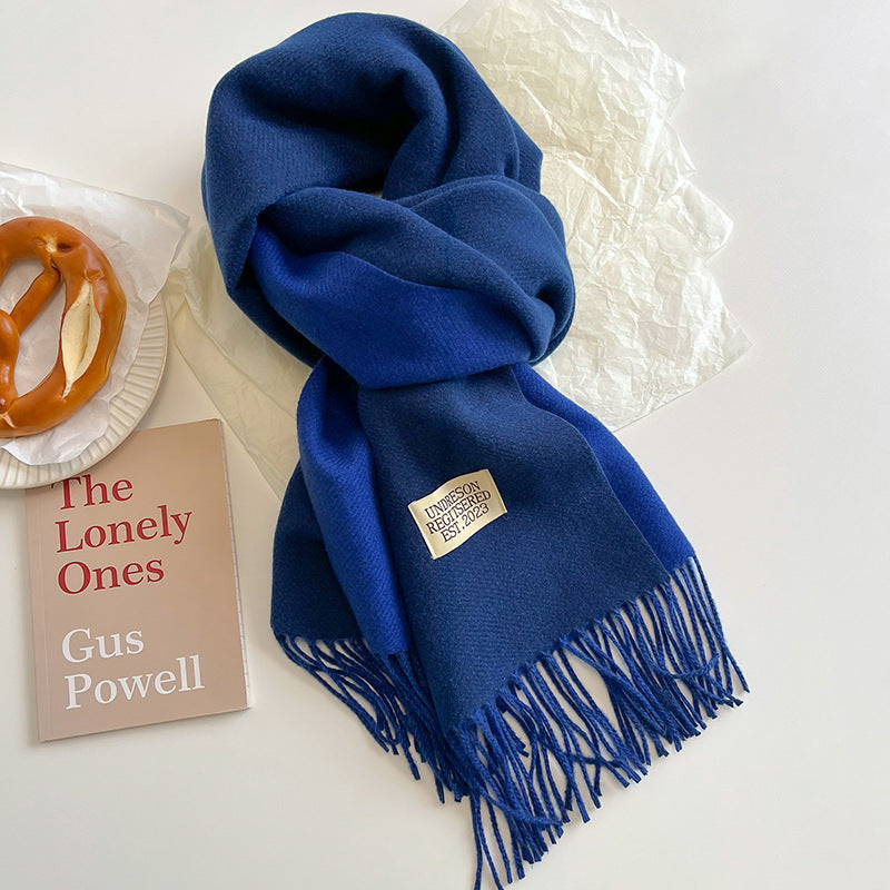 Double-sided Artificial Cashmere Scarf Women&