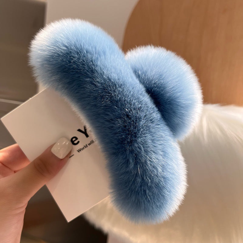 Korea Real Otter Hair Hair Clip Female