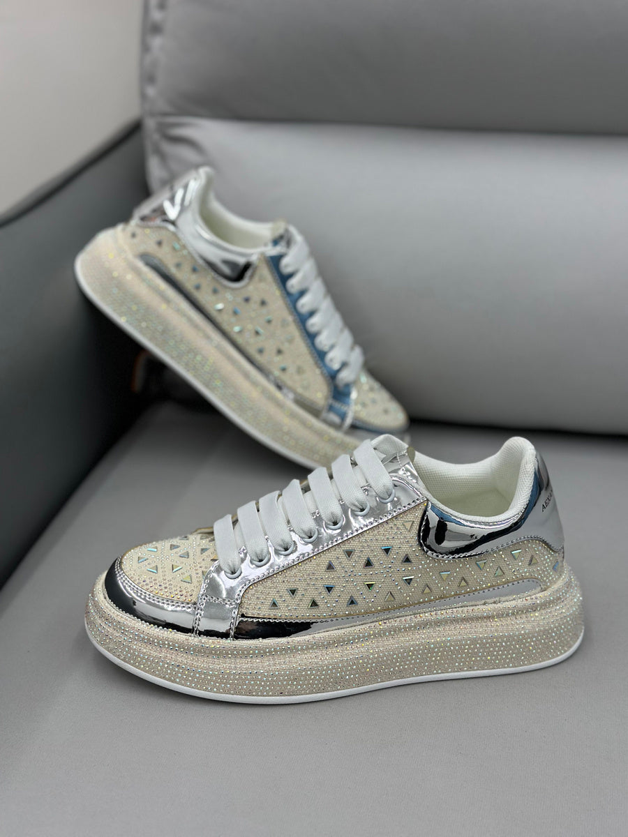 Low-top Rhinestone Platform Men&