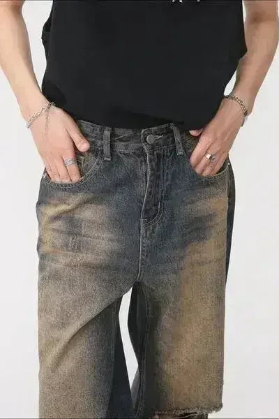 Distressed Wide Leg Jeans