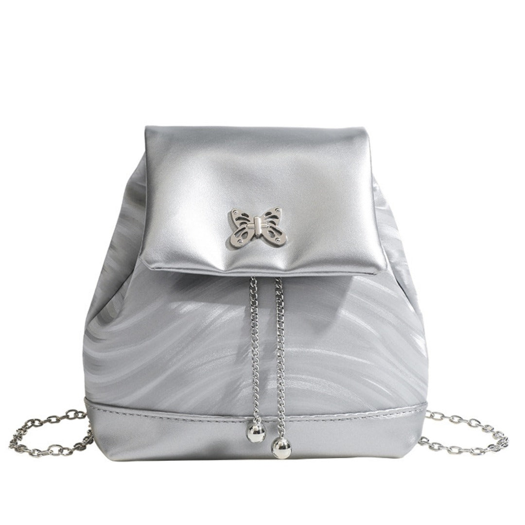 Mini chain backpack, bag women&