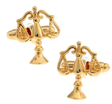 Earthy Gold Scale Balance Cufflinks