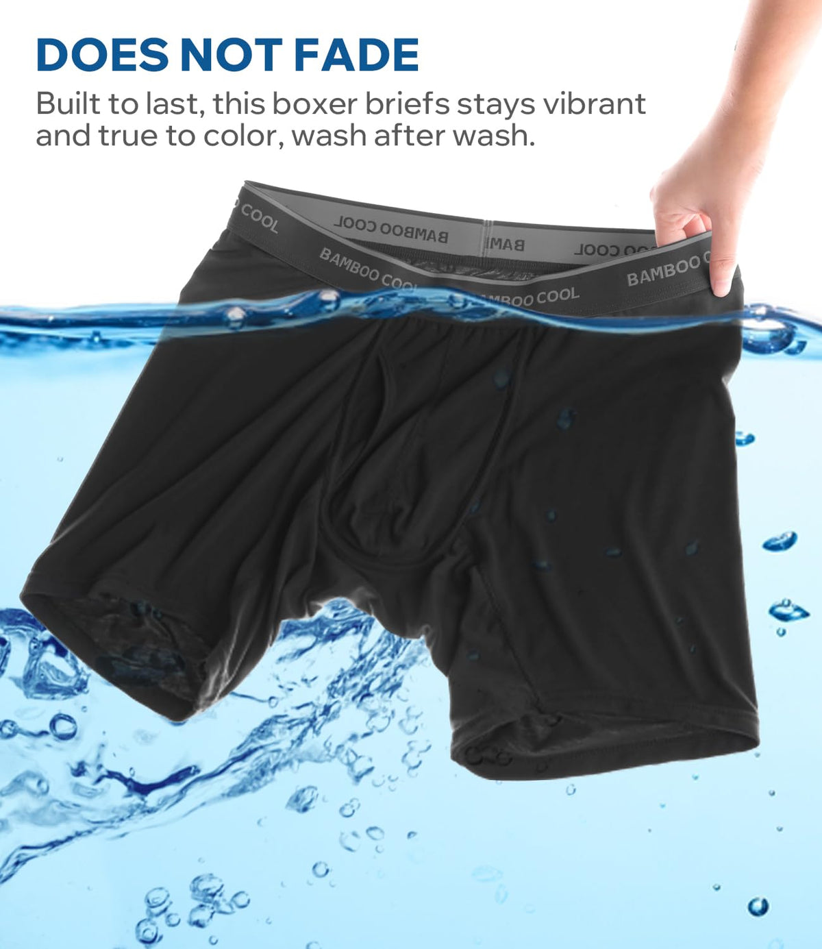 BAMBOO COOL Ultra Soft Mens Underwear Boxer Briefs Multi-pack | Bamboo Fabric,No Ride Up,More Breathable Than Cotton