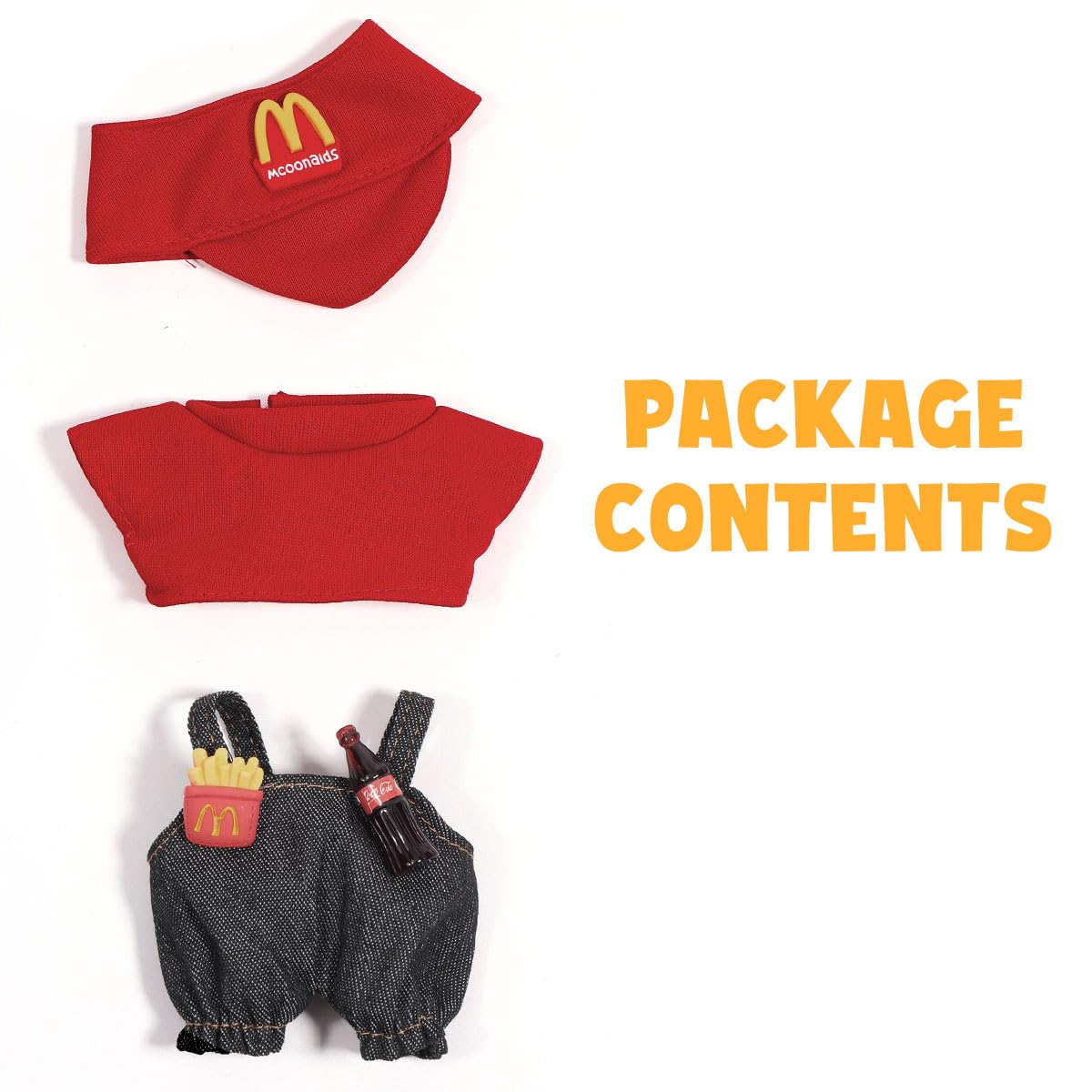 3 Piece Doll Clothes Set for 17cm Dolls - Handmade Crochet Outfit with Hat