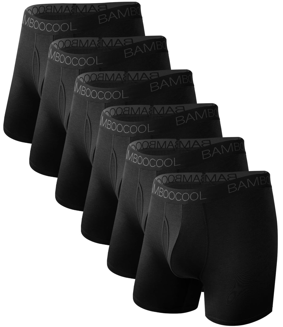 BAMBOO COOL Ultra Soft Mens Underwear Boxer Briefs Multi-pack | Bamboo Fabric,No Ride Up,More Breathable Than Cotton